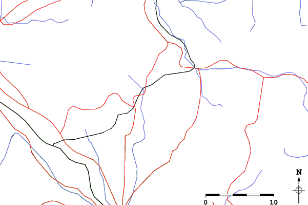 Roads and rivers close to Nobeyama