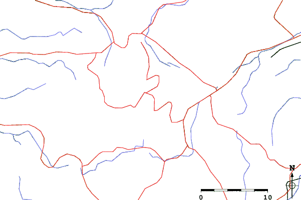 Roads and rivers close to Norikura Kogen Igaya
