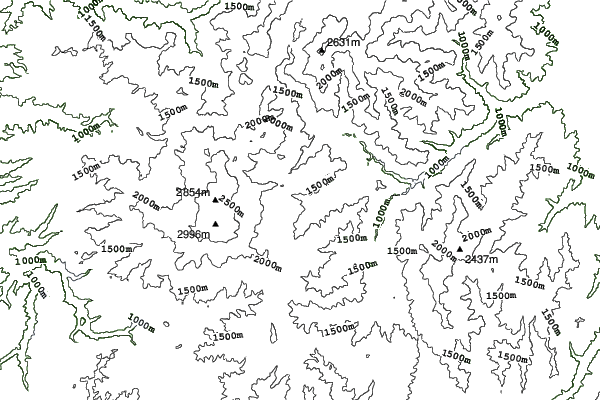 Mt Norikura neighbourhood contours
