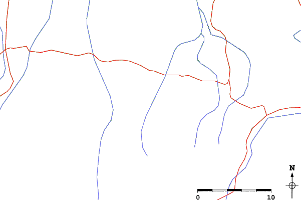 Roads and rivers close to Norus Mountain Ski Centre