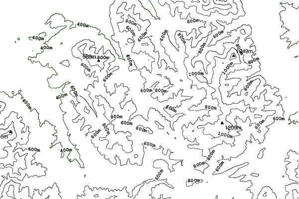 Nowa Osada – Wisła neighbourhood contours