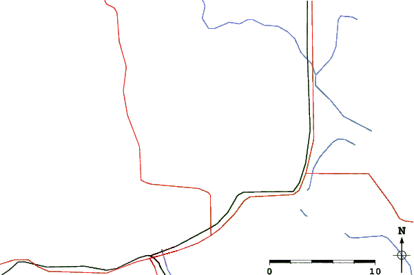 Roads and rivers close to Nubs Nob SA