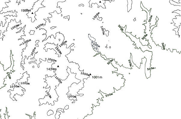 Nukabira Onsen neighbourhood contours