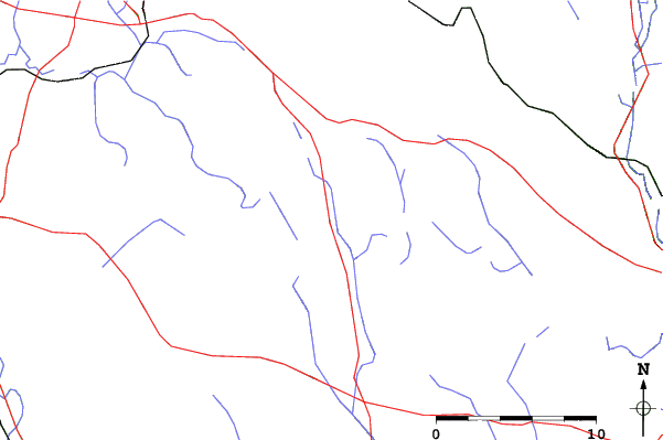Roads and rivers close to Otis Ridge