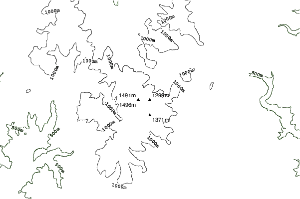 Praděd - Ovčárna neighbourhood contours