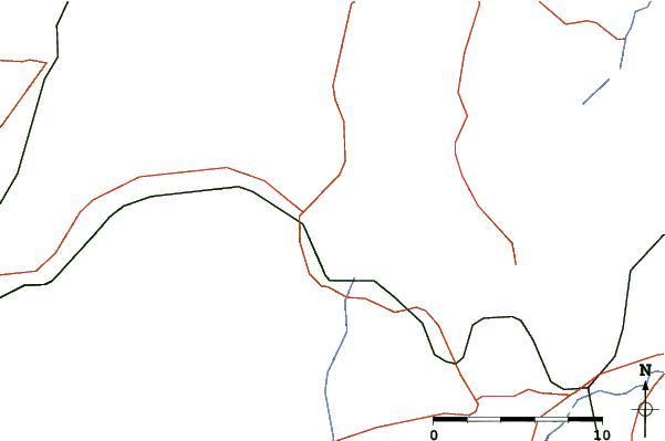 Roads and rivers close to Owls Head