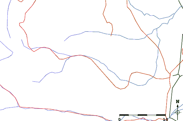 Roads and rivers close to Paesana-Pian Mune