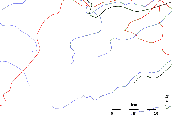 Roads and rivers close to Păltiniş-Arena Platos