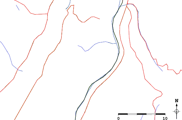 Roads and rivers close to Polsa-San Valentino