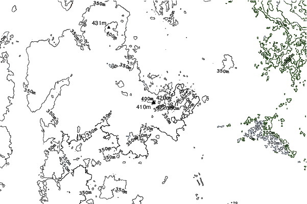 Powder Ridge Ski Area neighbourhood contours