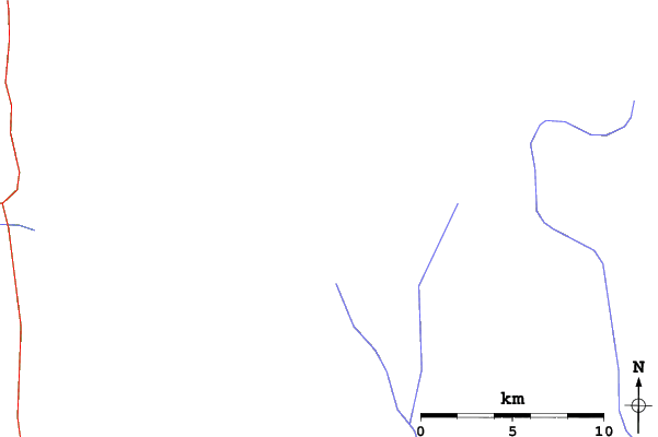 Roads and rivers close to Powder Creek Lodge