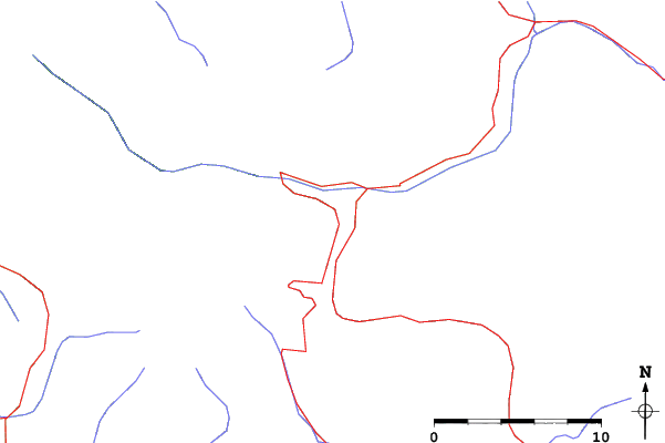 Roads and rivers close to Pra Loup (Espace Lumière)