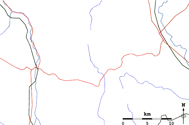 Roads and rivers close to Prabouré