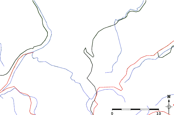 Roads and rivers close to Puchenstuben/Turmkogel