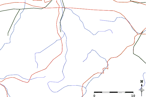 Roads and rivers close to Westernberg Ruhpolding