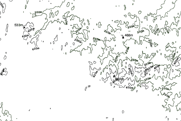 Saariselka neighbourhood contours
