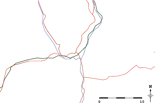Roads and rivers close to Salmo
