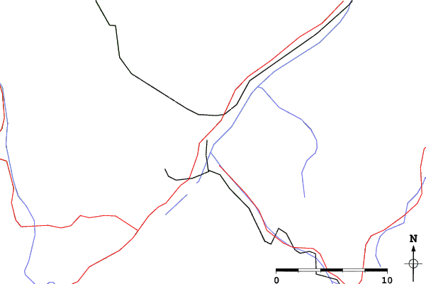 Roads and rivers close to Samedan/Engadin