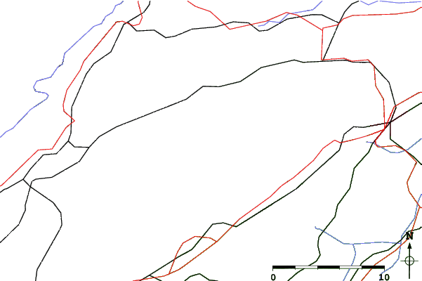 Roads and rivers close to Savagnières - Bugnenets