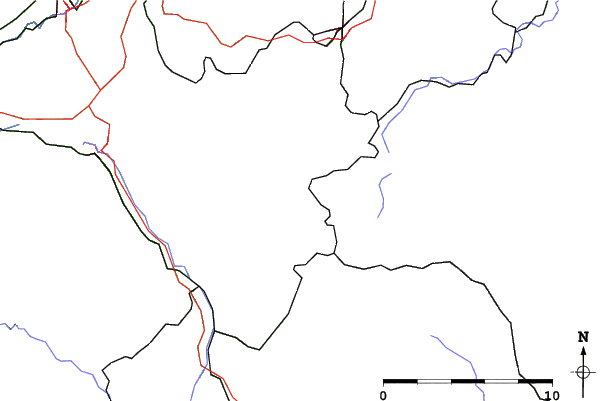 Roads and rivers close to Schöneck/Vogtland