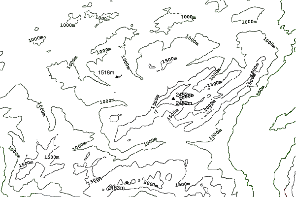 Schwägalp - Appenzellerland neighbourhood contours