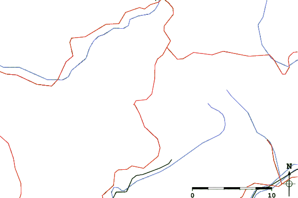 Roads and rivers close to Seewiesen/Seeberg
