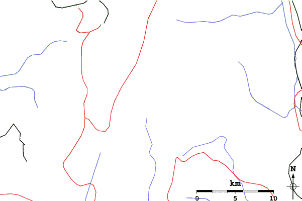 Roads and rivers close to Semenic