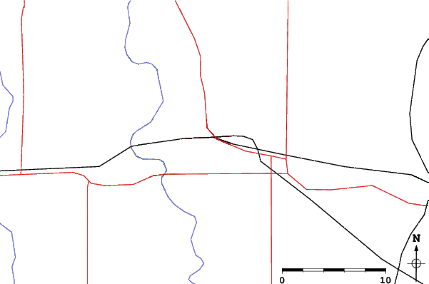 Roads and rivers close to Seven Oaks