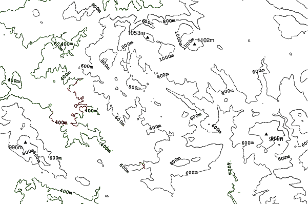 Severák - Hrabětice neighbourhood contours
