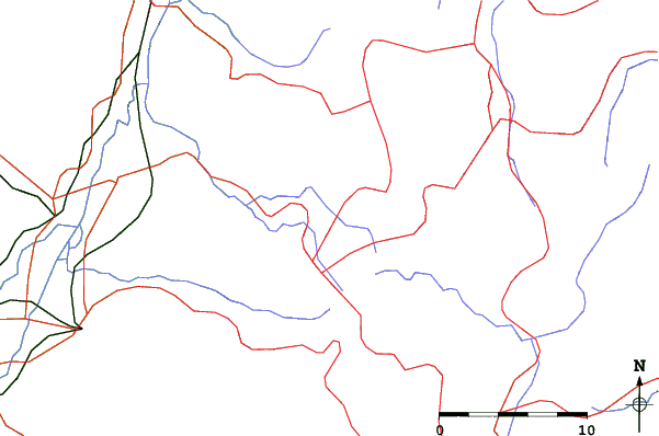 Roads and rivers close to Shiga Kogen-Giant
