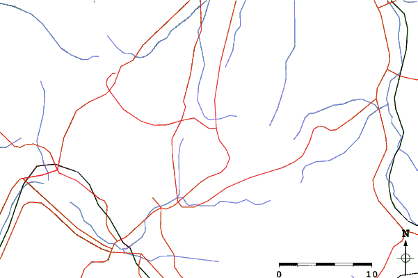 Roads and rivers close to Shirakaba 2 in 1