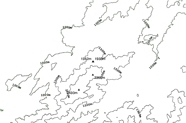 Sierra de Béjar-La Covatilla neighbourhood contours