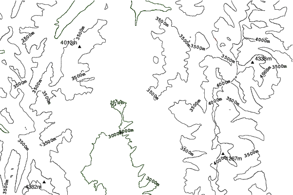 Ski Cooper neighbourhood contours