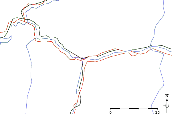 Roads and rivers close to Ružomberok - Malino Brdo