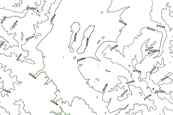 Snow King Mountain, Jackson neighbourhood contours
