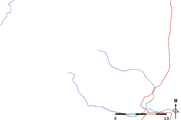 Roads and rivers close to Sol Mountain Touring