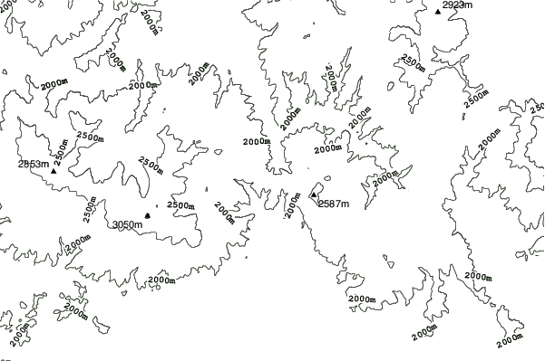 Soldier Mountain neighbourhood contours