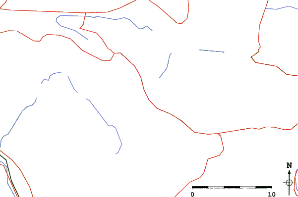 Roads and rivers close to St. Gilgen/Zwölferhorn
