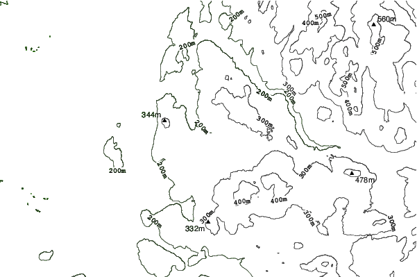 Station du Mont Gleason neighbourhood contours