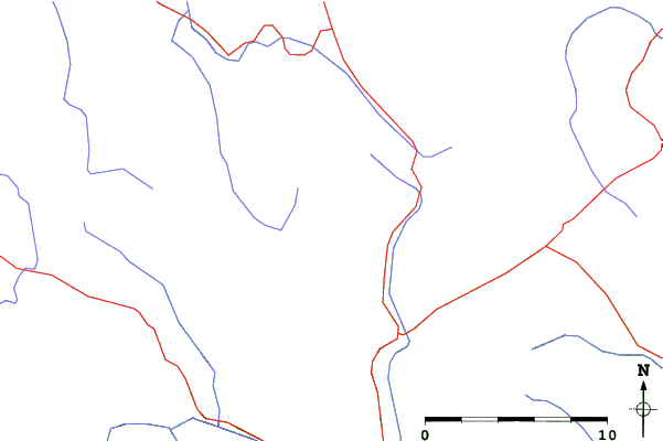 Roads and rivers close to Stebnícka Huta