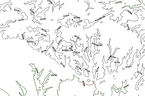 Steinach/Silbersattel neighbourhood contours