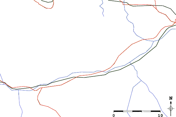 Roads and rivers close to Stoderzinken
