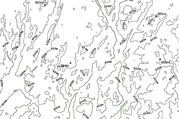 Stoneham Mountain Resort neighbourhood contours