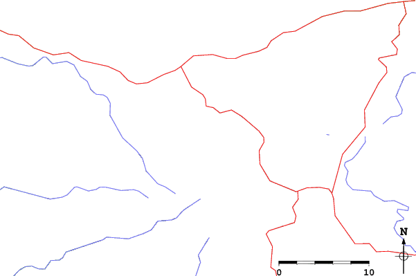 Roads and rivers close to Sunrise Park Resort