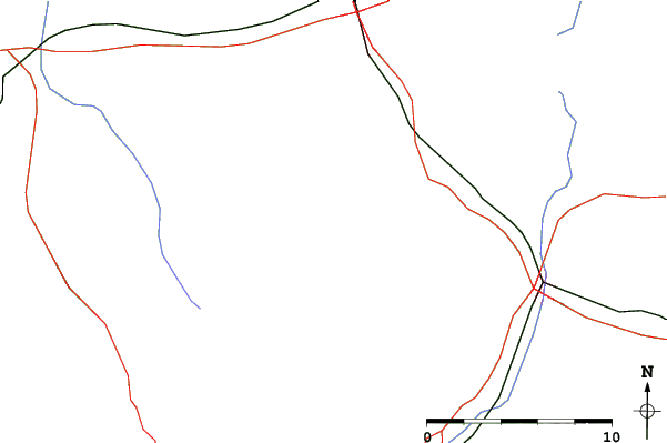 Roads and rivers close to Szczyrk