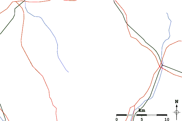 Roads and rivers close to Szczyrkowski Ośrodek Narciarski