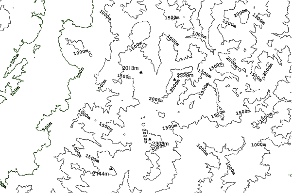Shiga Kogen-Terakoya neighbourhood contours