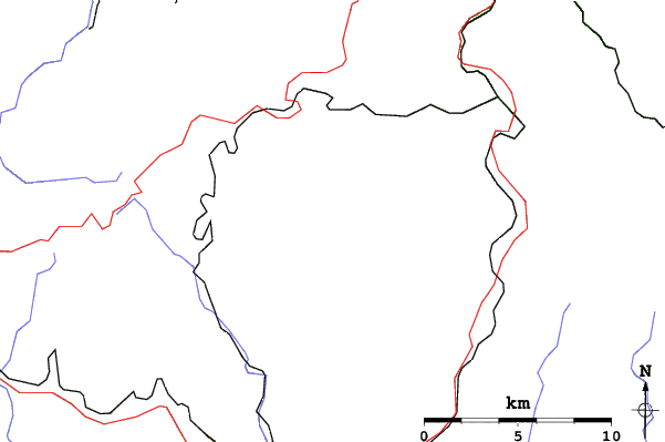 Roads and rivers close to Tettau