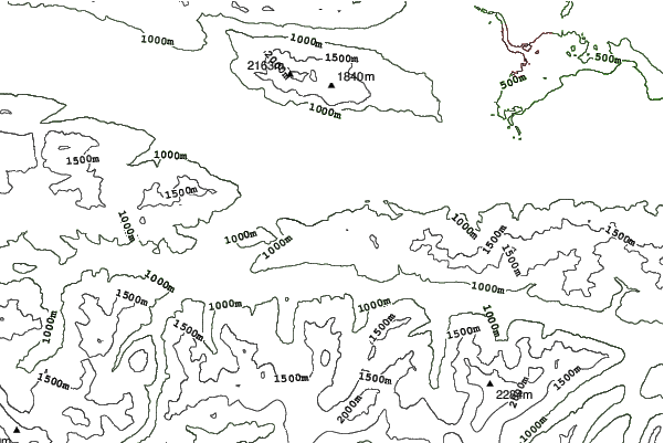 Dreilaendereck neighbourhood contours