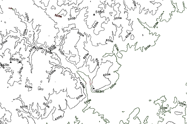 Tošovice neighbourhood contours